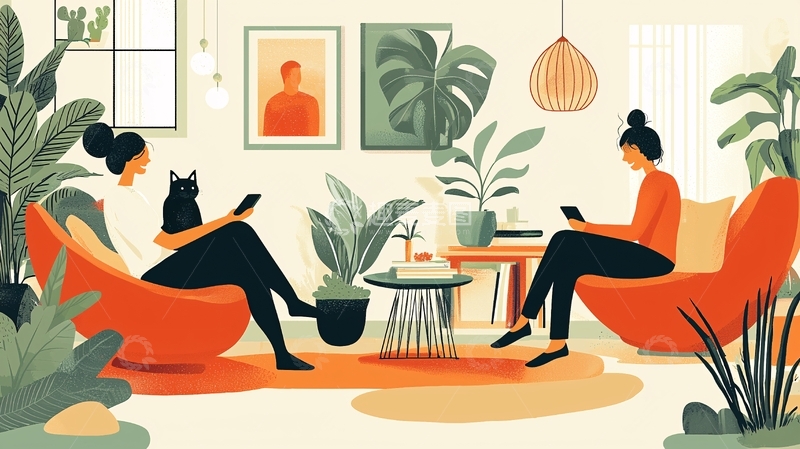 高清大图下载【趣麦麦图】居家休闲时光