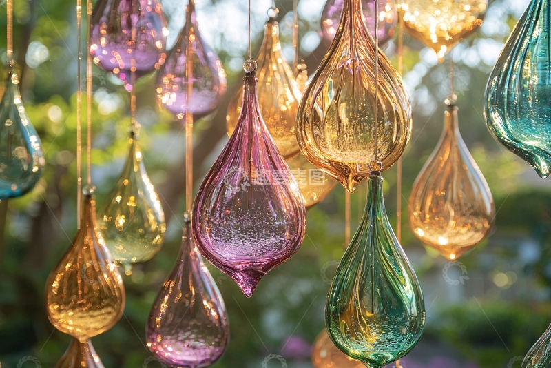 高清大图下载【趣麦麦图】彩色玻璃水滴