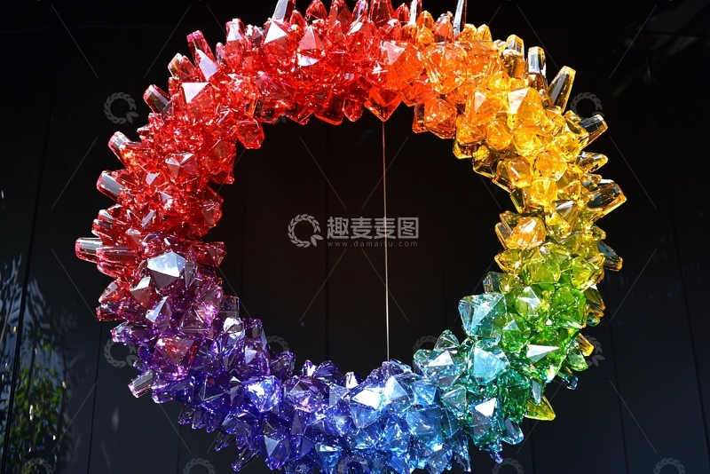 高清大图下载【趣麦麦图】彩虹水晶环