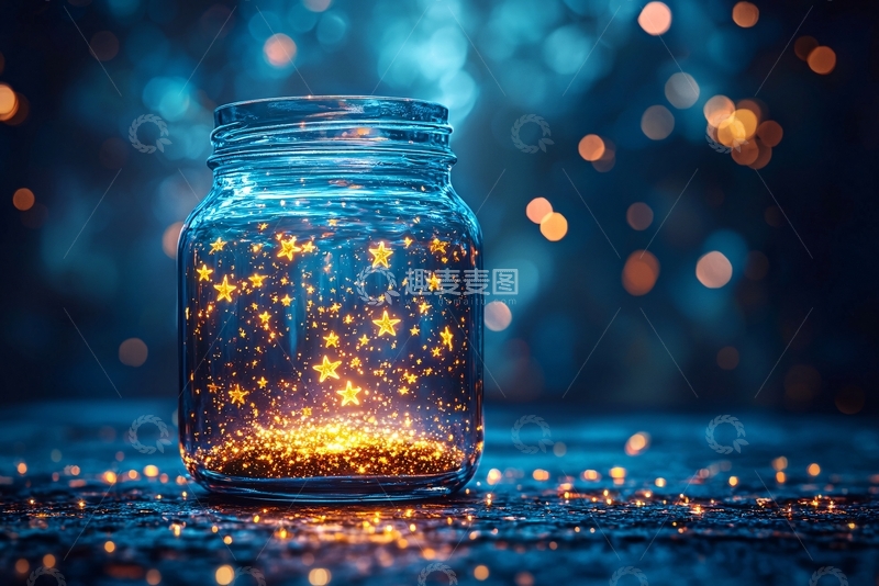 高清大图下载【趣麦麦图】星空瓶子