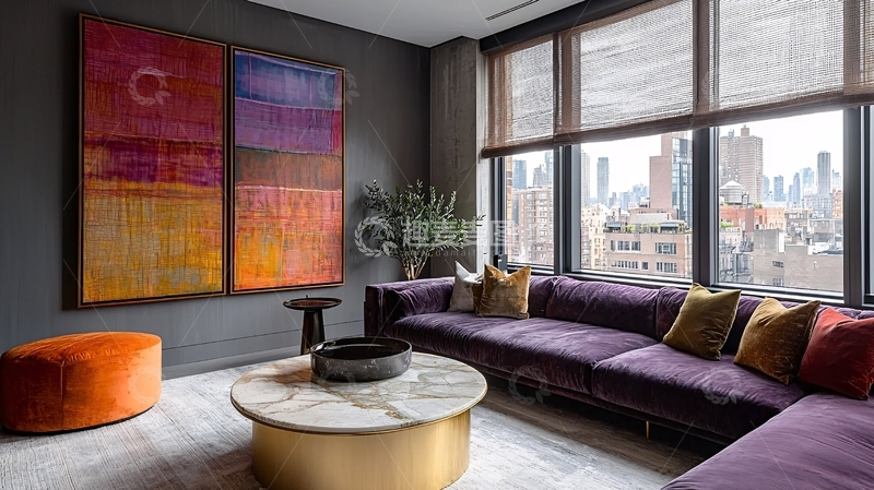 高清大图下载【趣麦麦图】现代公寓客厅装饰