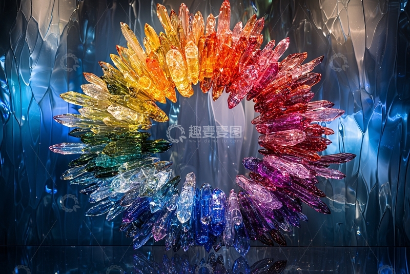 高清大图下载【趣麦麦图】彩色水晶环