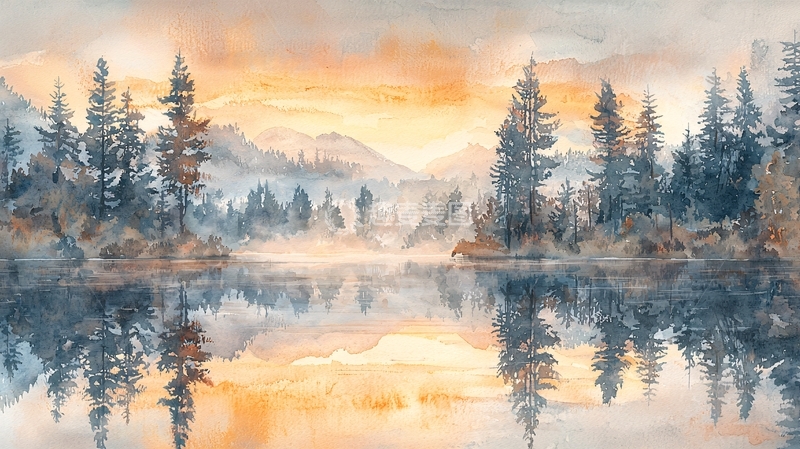 高清大图下载【趣麦麦图】水彩画