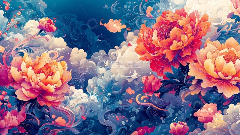 高清大图下载【趣麦麦图】水墨丹青牡丹花卉