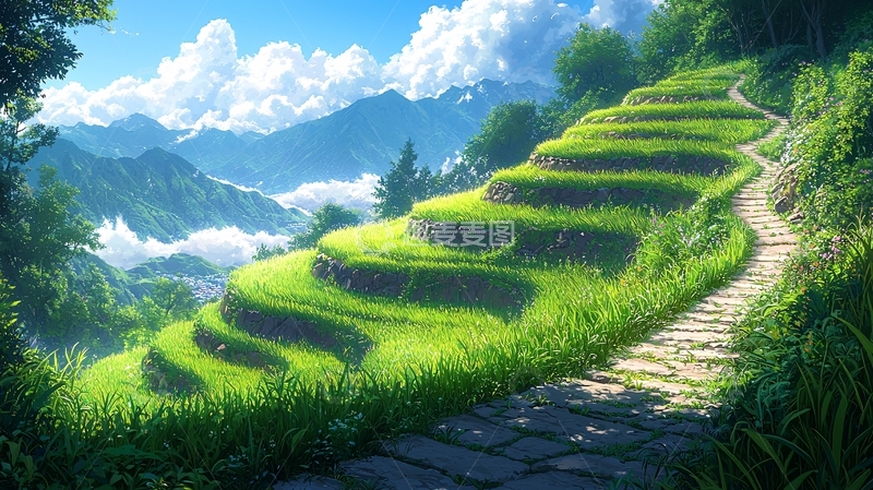 高清大图下载【趣麦麦图】梯田风景