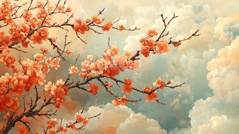 高清大图下载【趣麦麦图】春日暖阳下的杏花枝头