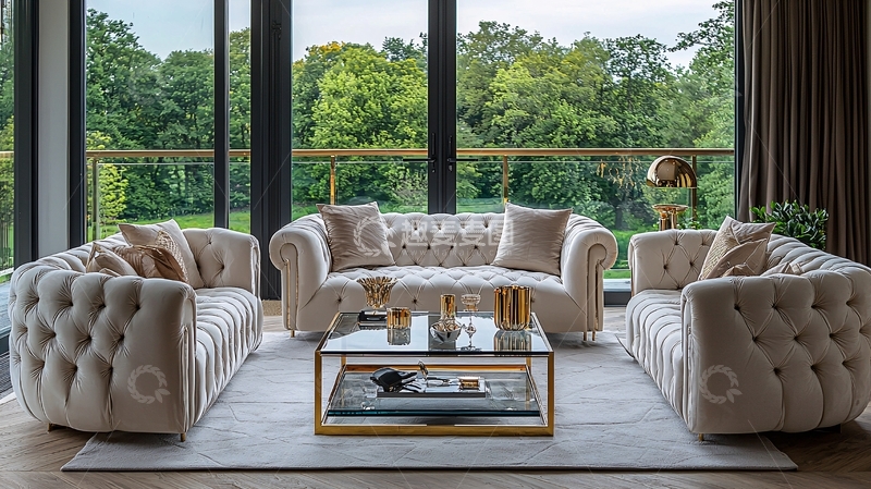 高清大图下载【趣麦麦图】现代轻奢客厅套装