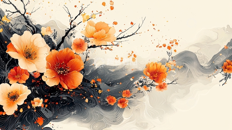 高清大图下载【趣麦麦图】水墨花卉