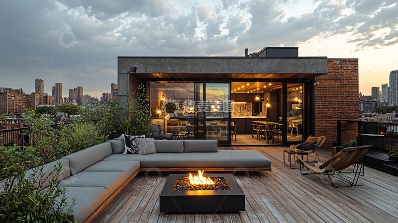 高清大图下载【趣麦麦图】现代都市屋顶露台设计