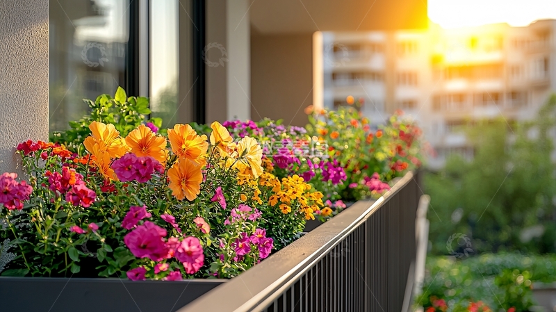 高清大图下载【趣麦麦图】阳台盆栽花卉