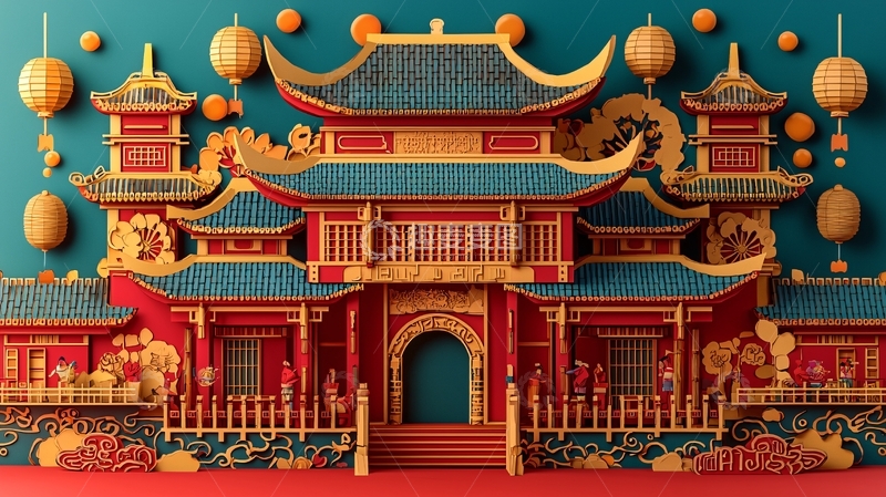 高清大图下载【趣麦麦图】中式建筑