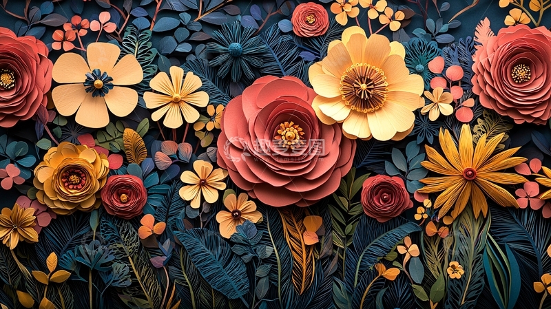 高清大图下载【趣麦麦图】纸艺花卉作品