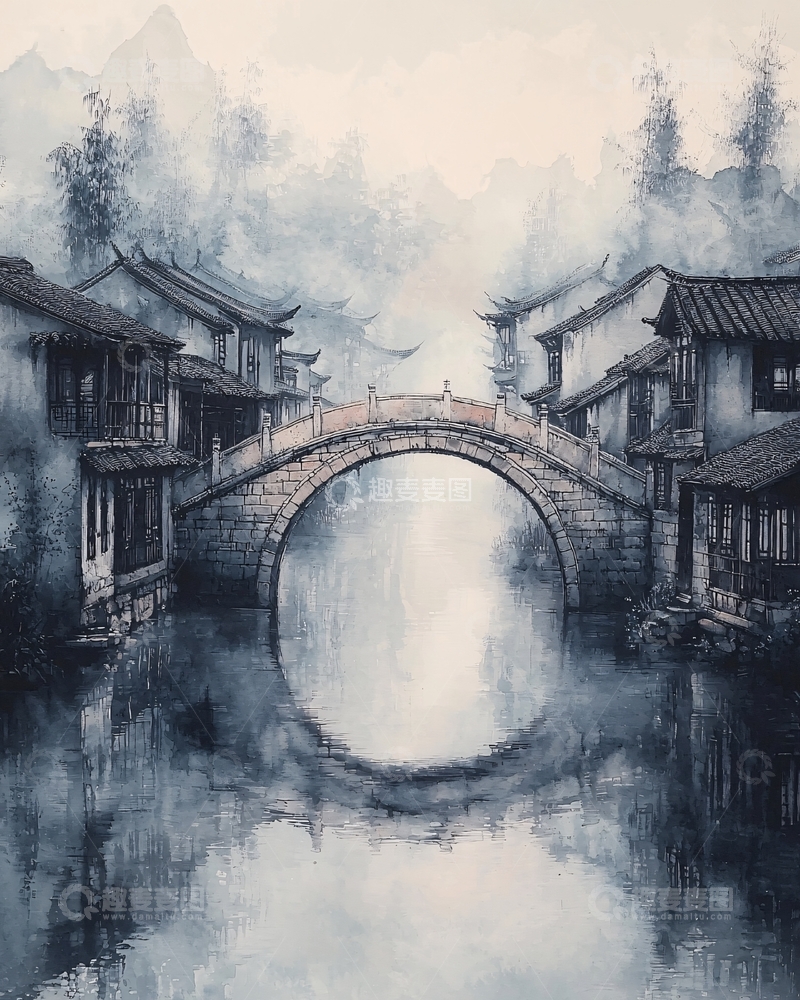 高清大图下载【趣麦麦图】水墨江南