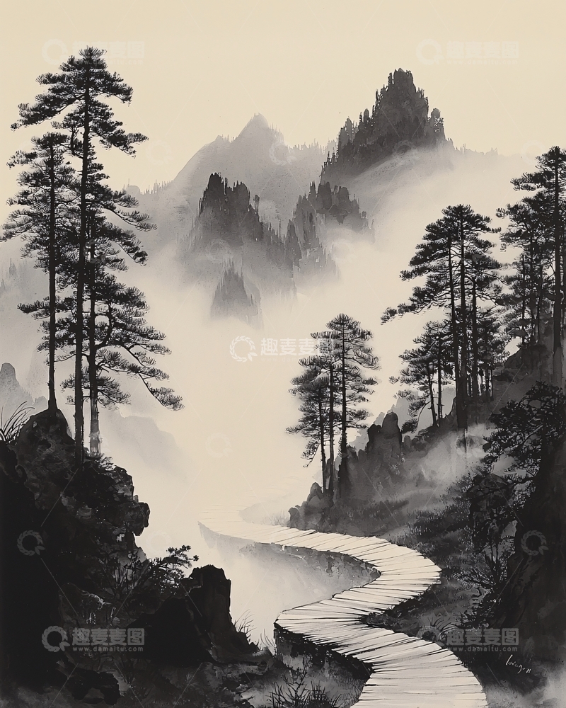 高清大图下载【趣麦麦图】水墨画