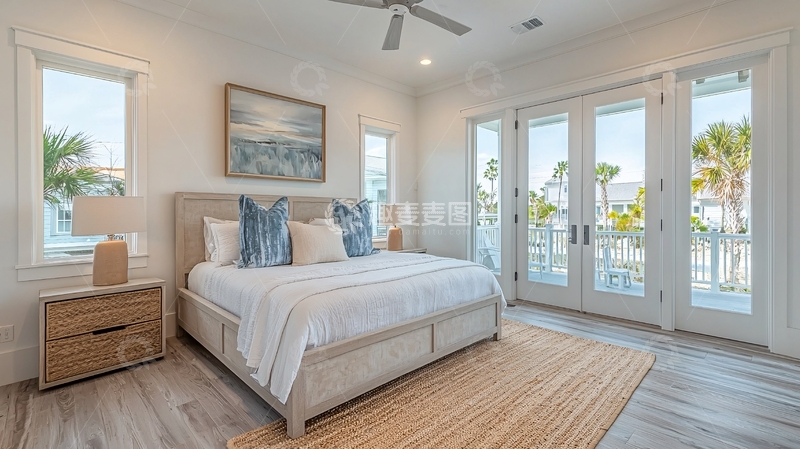 高清大图下载【趣麦麦图】海滨度假屋卧室