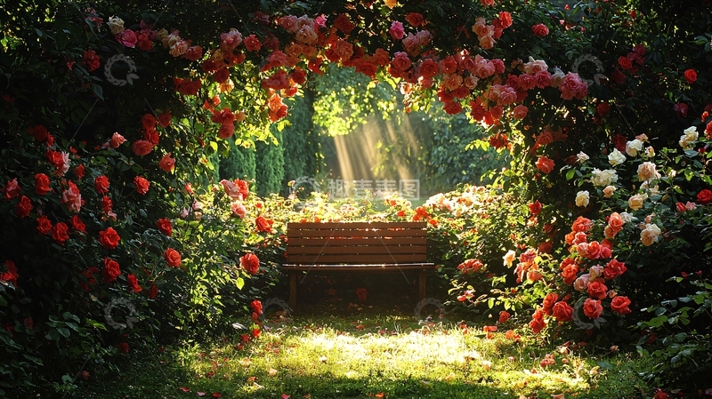 高清大图下载【趣麦麦图】玫瑰花拱门