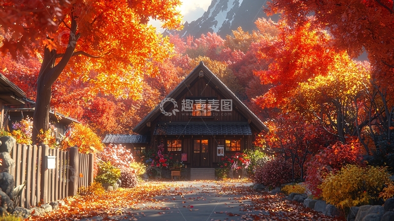 高清大图下载【趣麦麦图】秋日小屋