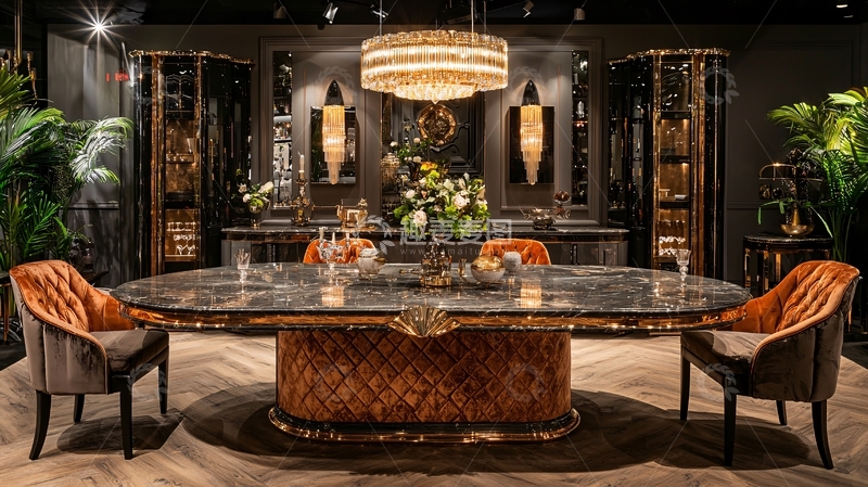 高清大图下载【趣麦麦图】奢华大理石餐桌
