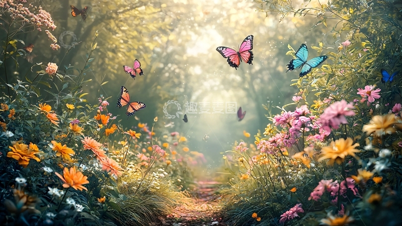 高清大图下载【趣麦麦图】梦幻森林小路100