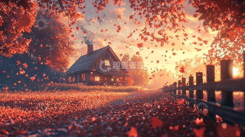 高清大图下载【趣麦麦图】秋日小屋