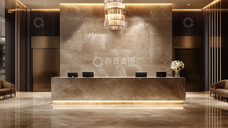 高清大图下载【趣麦麦图】高端酒店大堂接待台