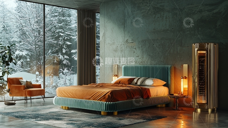 高清大图下载【趣麦麦图】极简风卧室设计