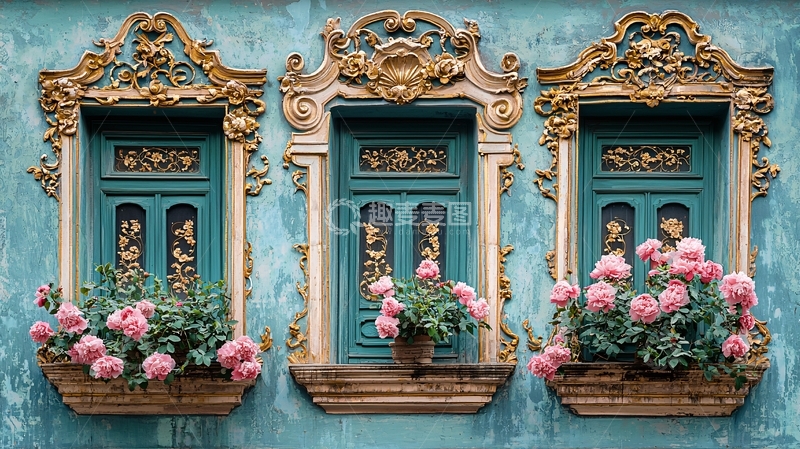 高清大图下载【趣麦麦图】蓝色建筑