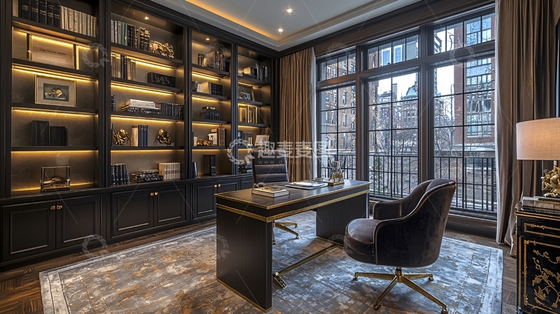 高清大图下载【趣麦麦图】高端书房设计