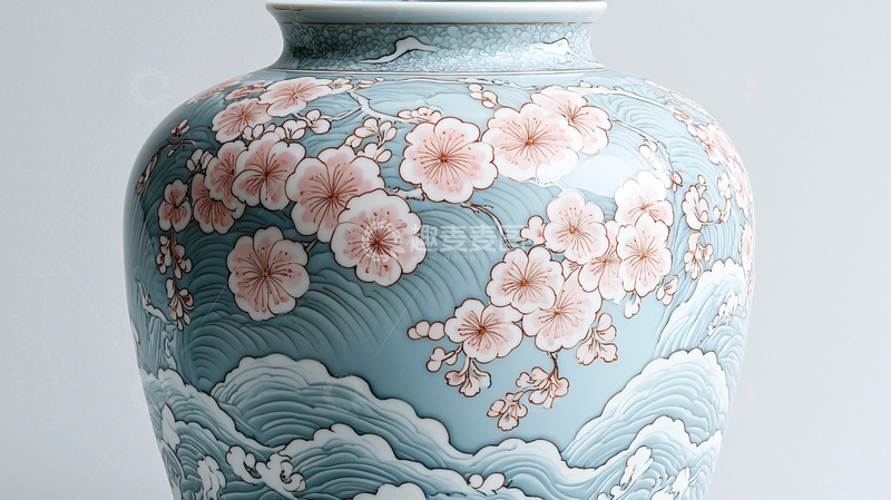 高清大图下载【趣麦麦图】青花瓷花瓶