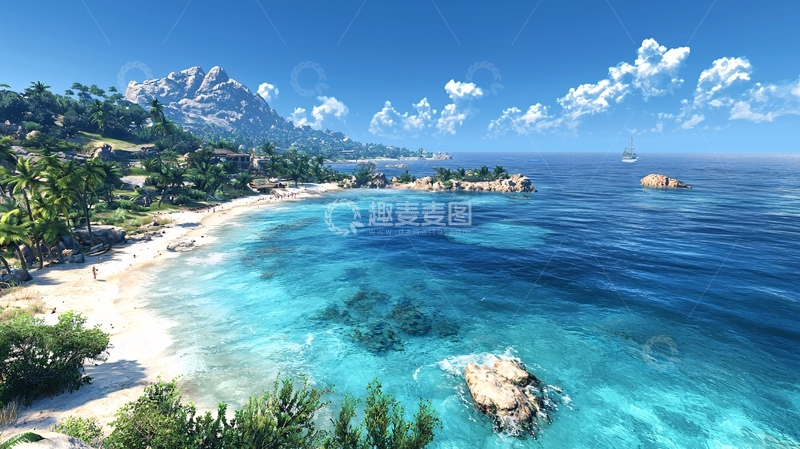 高清大图下载【趣麦麦图】阳光沙滩海景27