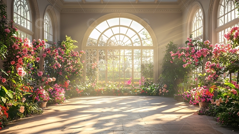 高清大图下载【趣麦麦图】阳光洒进花房