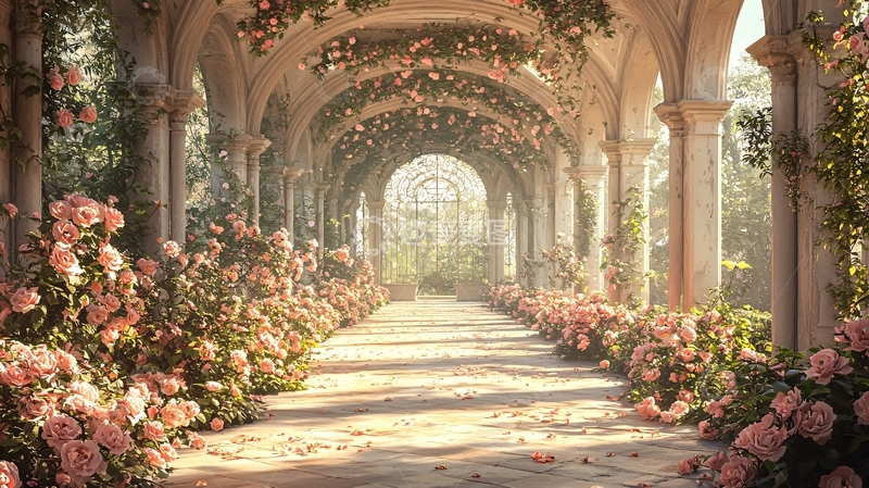 高清大图下载【趣麦麦图】玫瑰花廊
