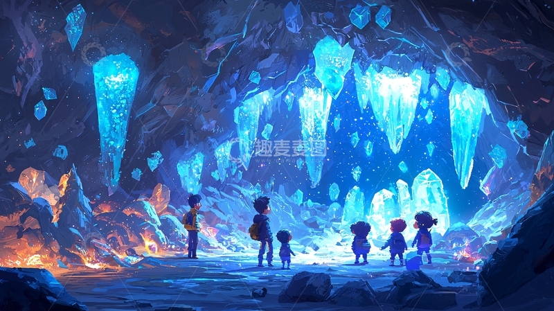 高清大图下载【趣麦麦图】冰晶洞穴