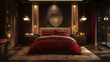 暗黑系奢华卧室设计