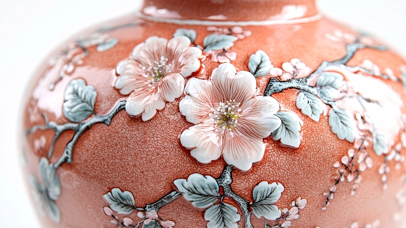 高清大图下载【趣麦麦图】粉彩花卉瓷器瓶