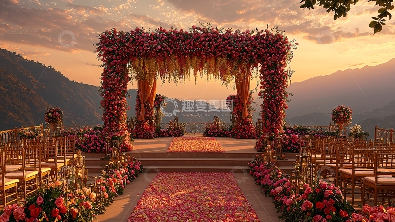 高清大图下载【趣麦麦图】山景婚礼仪式场地