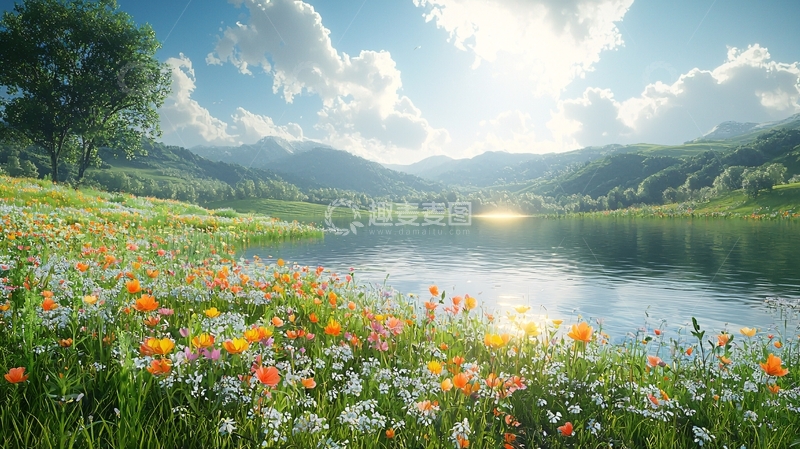 高清大图下载【趣麦麦图】阳光明媚的田园风光