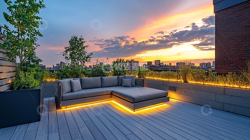 高清大图下载【趣麦麦图】现代化屋顶露台设计