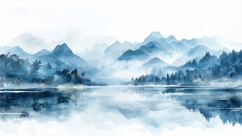 高清大图下载【趣麦麦图】水墨山水画935