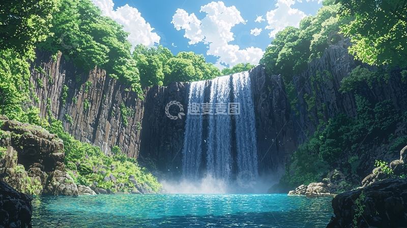 高清大图下载【趣麦麦图】瀑布70
