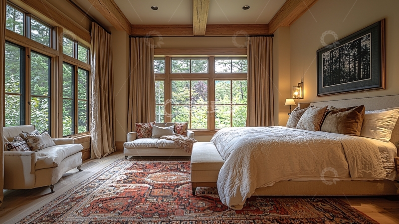 高清大图下载【趣麦麦图】奢华木质卧室