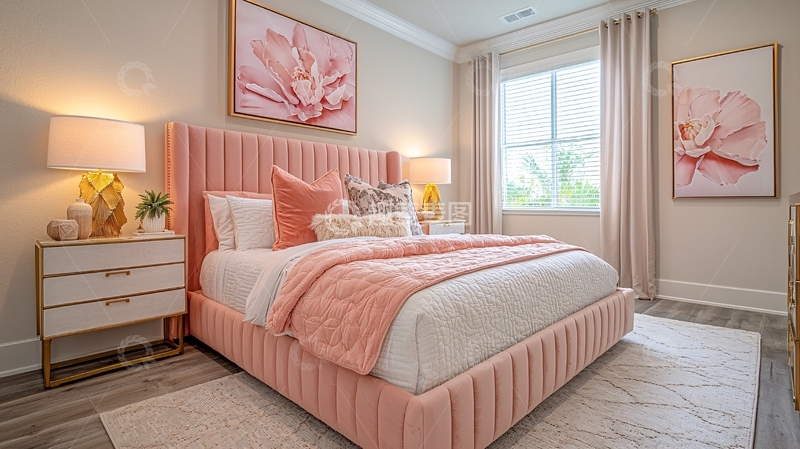 高清大图下载【趣麦麦图】粉色卧室