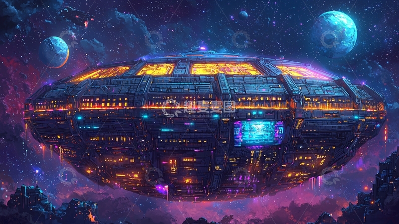 高清大图下载【趣麦麦图】宇宙飞船