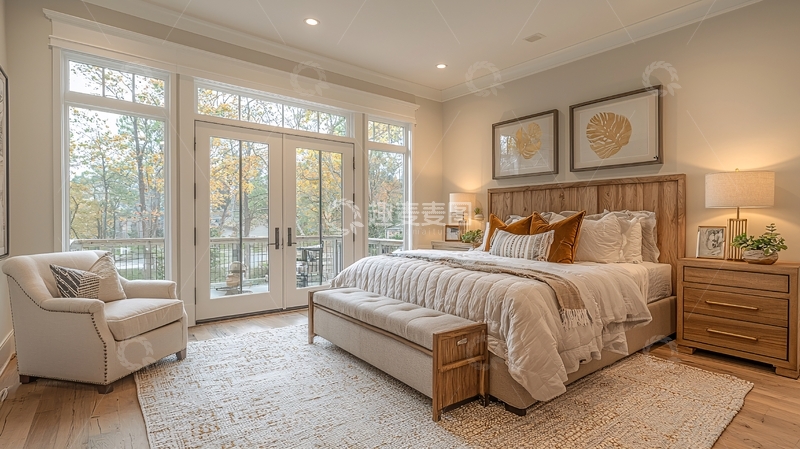 高清大图下载【趣麦麦图】温馨舒适现代卧室