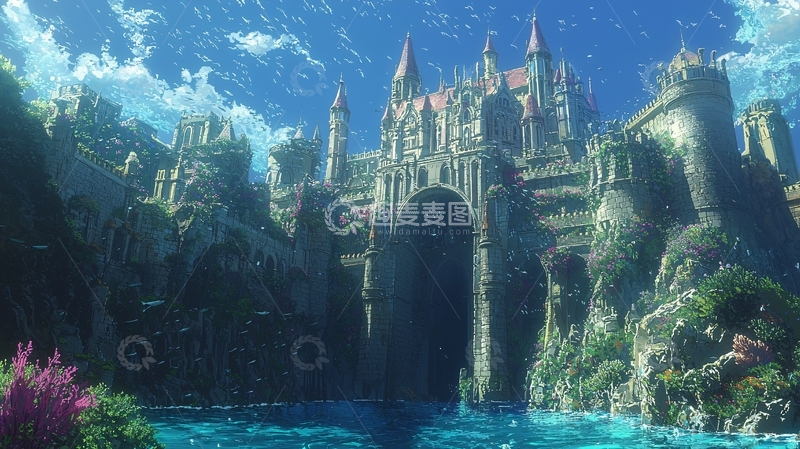 高清大图下载【趣麦麦图】海底古堡