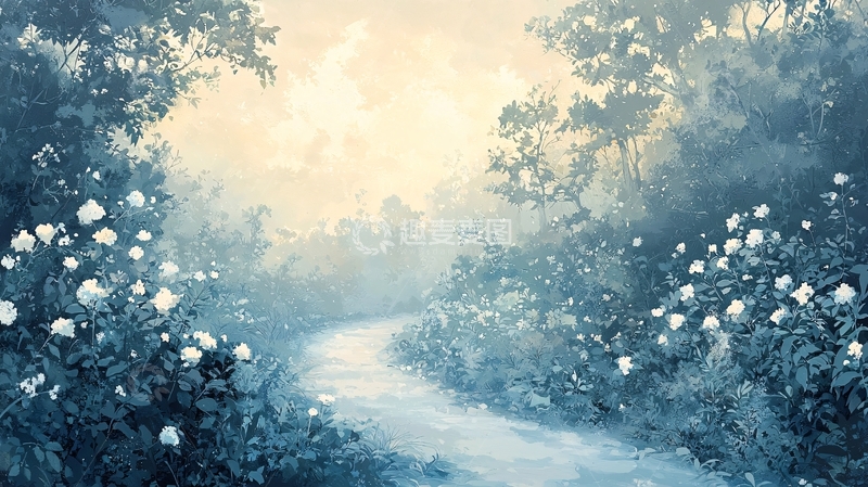 高清大图下载【趣麦麦图】清晨森林小路