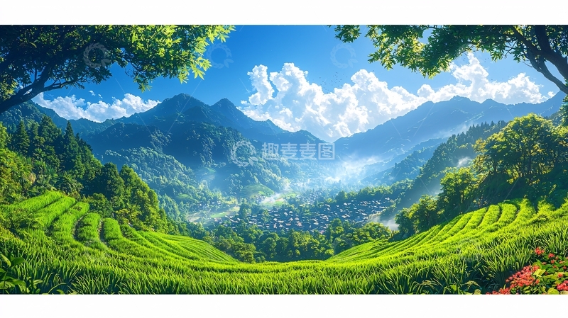高清大图下载【趣麦麦图】梯田风光24