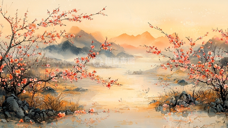 高清大图下载【趣麦麦图】水墨山水画940