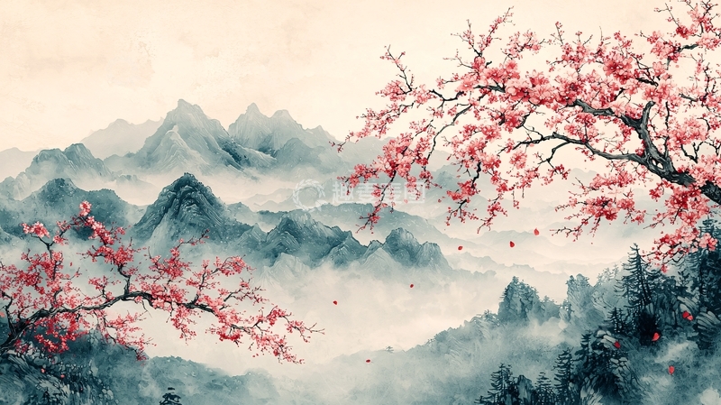 高清大图下载【趣麦麦图】水墨山水画942