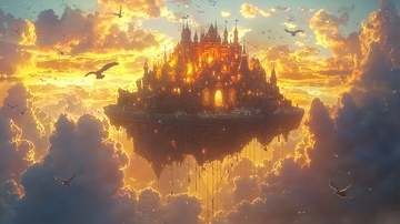 燃烧的空中城堡